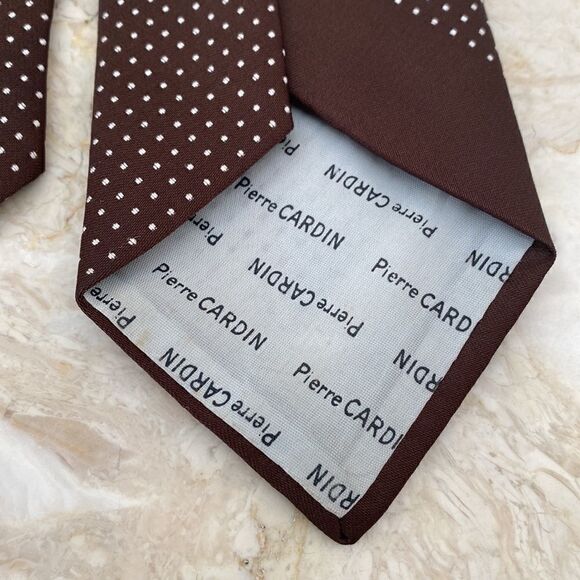 Vintage Pierre Cardin Polka Dot Silk Tie - Picture 5 of 7